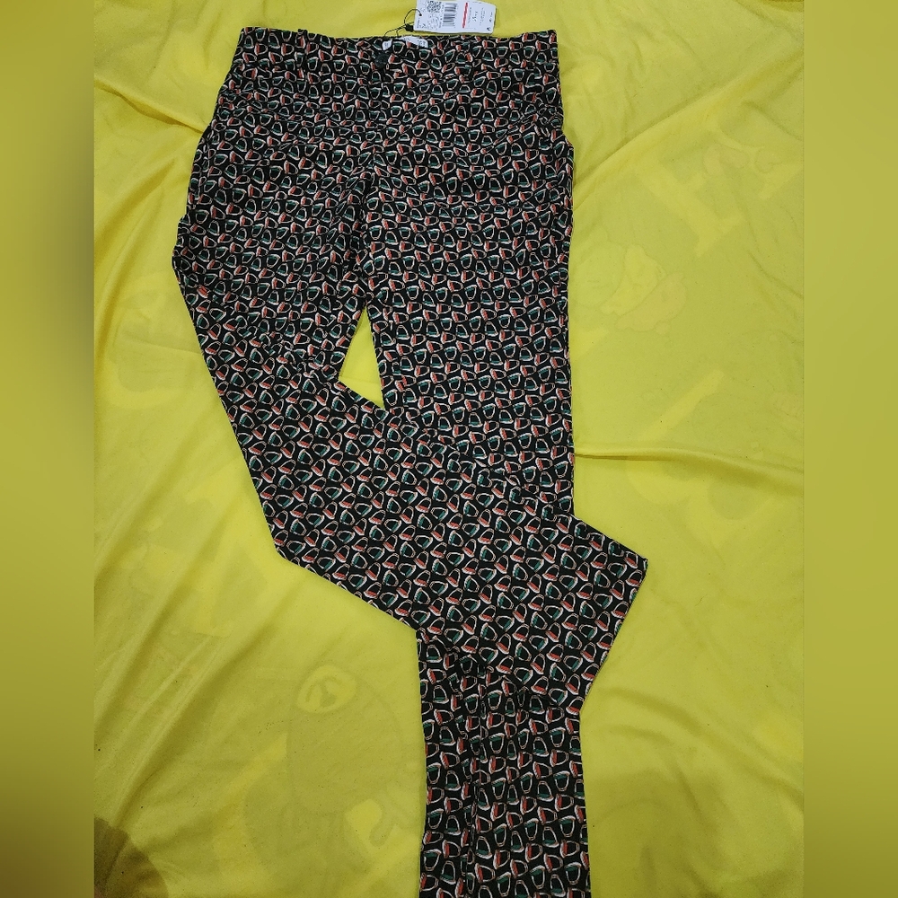 Mango Multicolor Geometric Pants